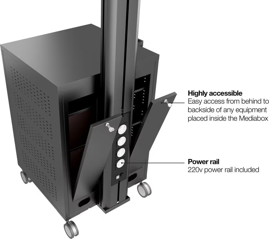 Multibrackets M Public Display Stand 180 Single Mediabox4 Black (Mb7761) - Image 5
