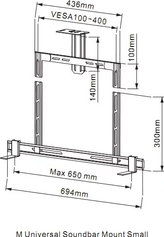 Multibrackets M Universal Soundbar Mount And Camera Holder Small (Mb2869) - Image 4