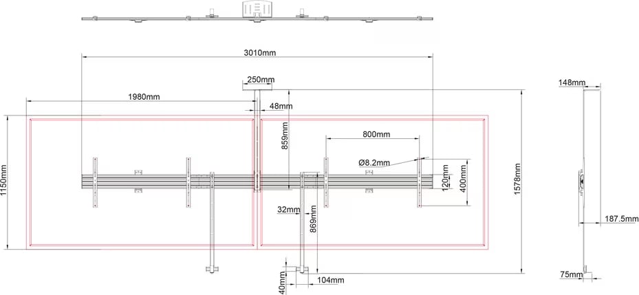 Multibrackets M Pro Series - Collaboration - Side By Side 90&Quot; (Mb8922) - Image 5