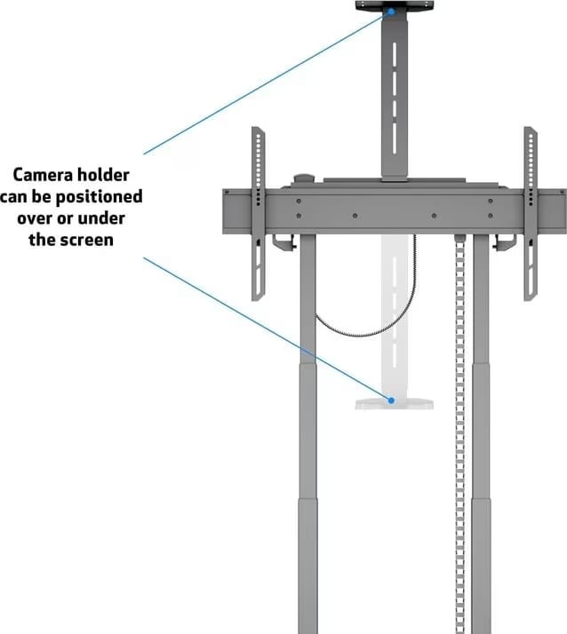 Multibrackets M Motorised Floorstand Incl Cabinet &Amp; Camerashelf 120Kg Black (Mb6775) - Image 4