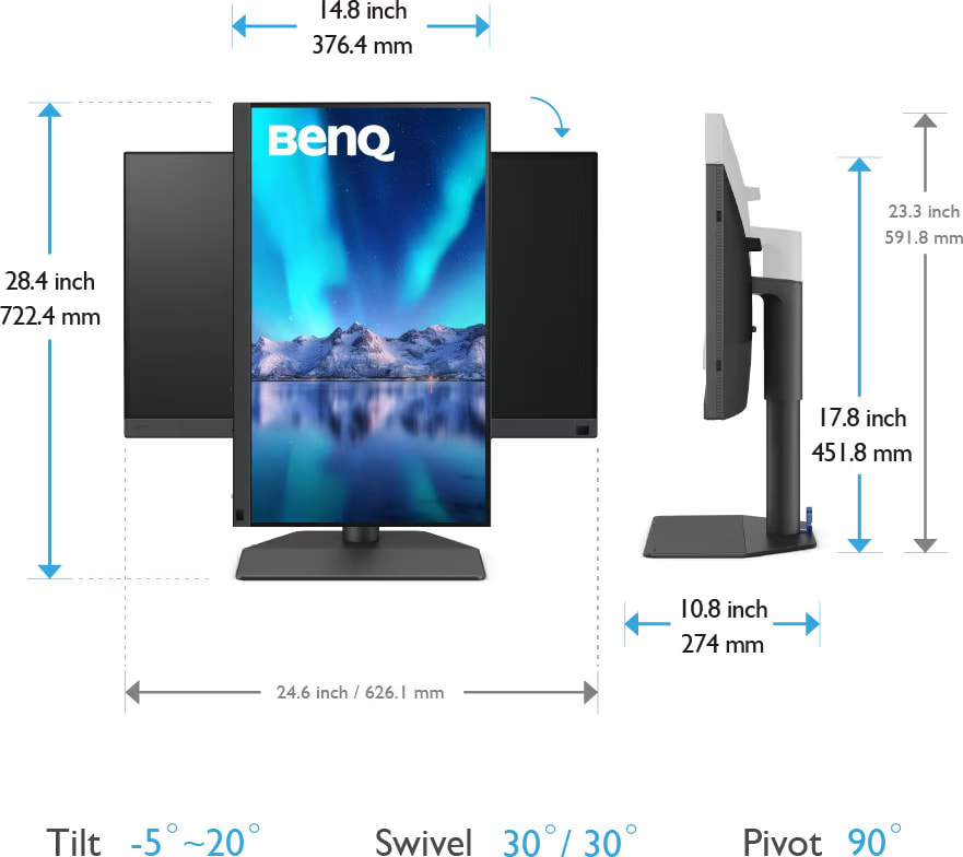 Benq Creative Pro Sw272Qn 27Inch Qhd Photographer Monitor 2 Benq Creative Pro Sw272Qn 27Inch Qhd Photographer Monitor - Image 2