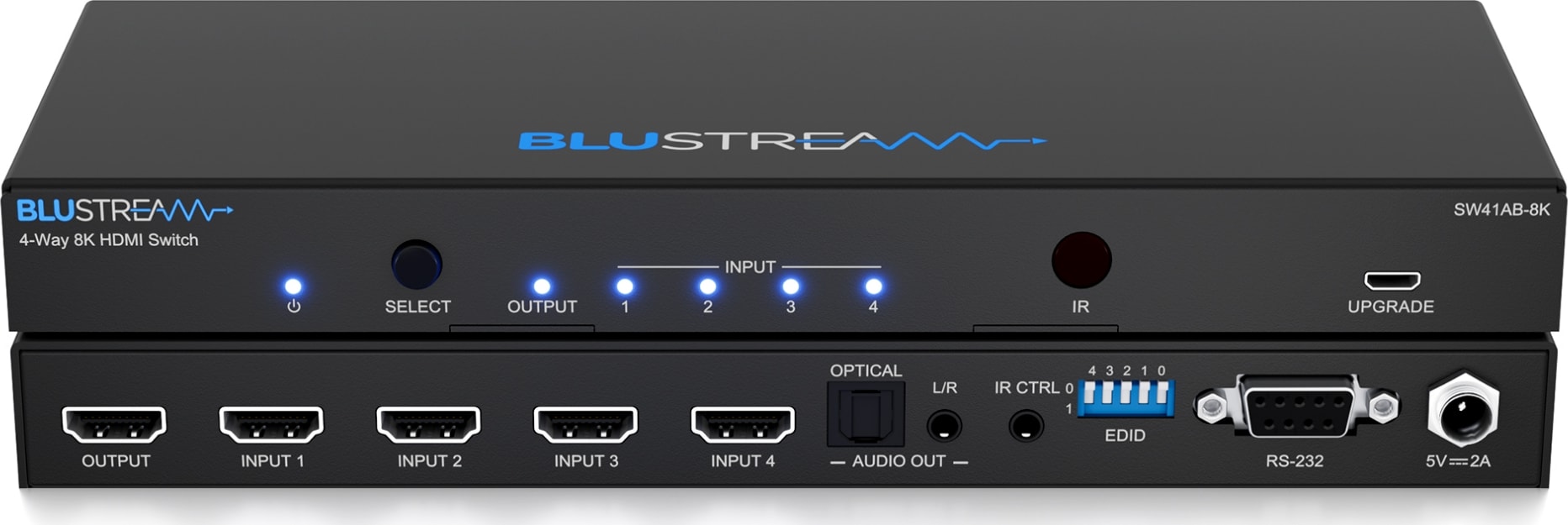 Blustream - 4-Way 8K Hdmi Switch (Sw41Ab-8K) 1 Blustream - 4-Way 8K Hdmi Switch (Sw41Ab-8K)