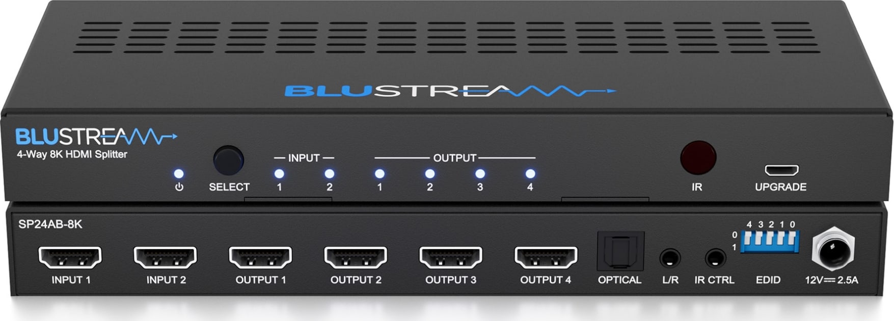 Blustream - 4-Way 8K Hdmi Splitter (Sp24Ab-8K) 1 Blustream - 4-Way 8K Hdmi Splitter (Sp24Ab-8K)