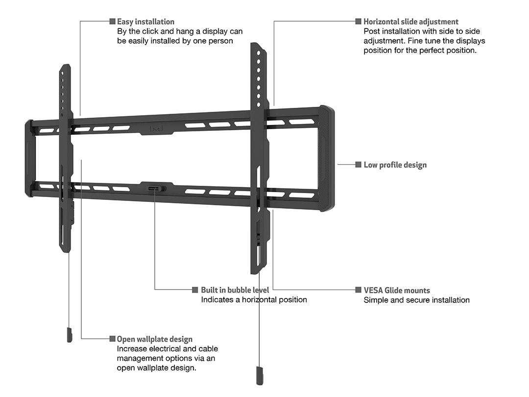 Multibrackets M Universal Wallmount Fixed Large 40