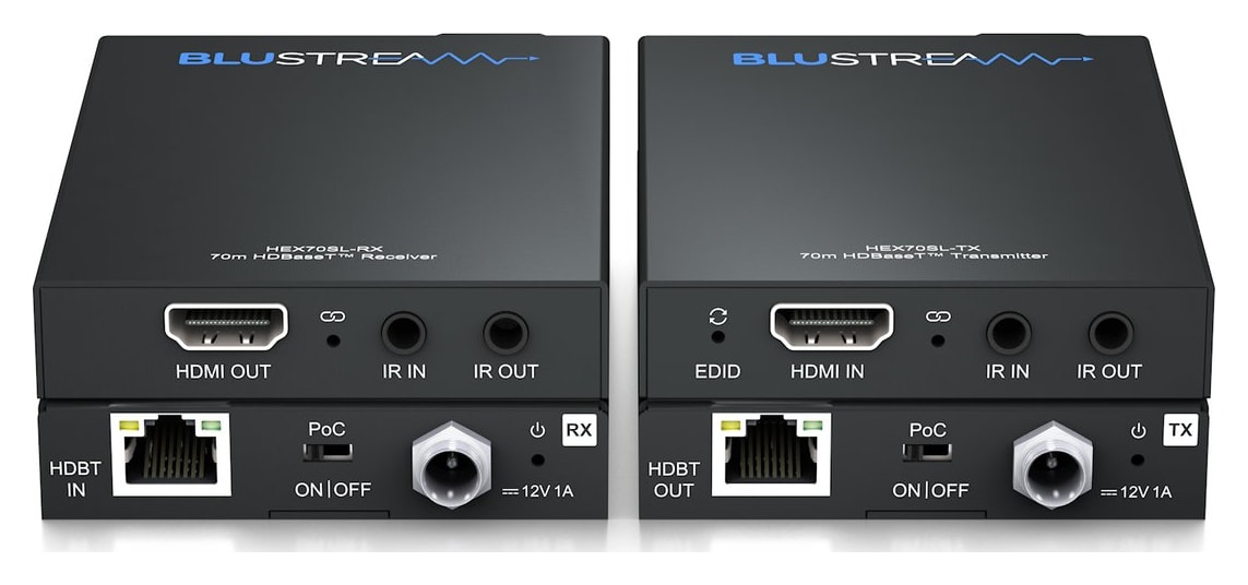 Blustream - Slimline HDBaseT Extender Set - 70m - 4K Up To 40m (HEX70SL ...