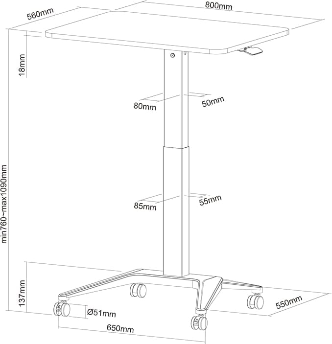 Multibrackets M Height Adjustable Workstation Basic 3 Multibrackets M Height Adjustable Workstation Basic - Image 3