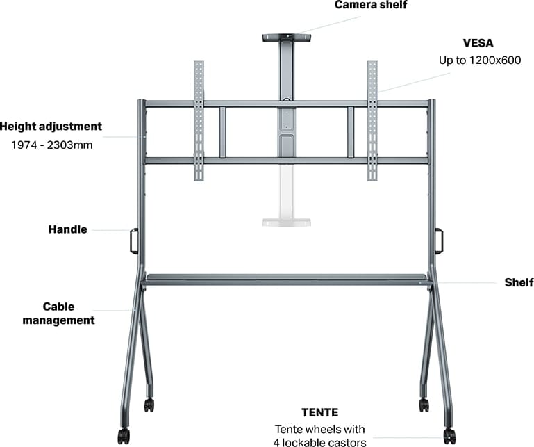 Multibrackets M Collaboration Floorstand 60”-100” (Mb4189) 4 Multibrackets M Collaboration Floorstand 60”-100” (Mb4189) - Image 4