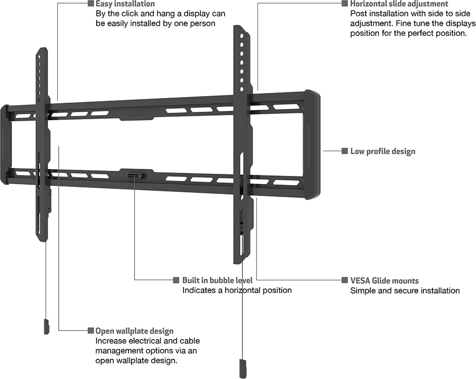 Multibrackets M Universal Wallmount Fixed Large 40&Quot; - 85 (Mb1015) 3 Multibrackets M Universal Wallmount Fixed Large 40&Quot; - 85 (Mb1015) - Image 3