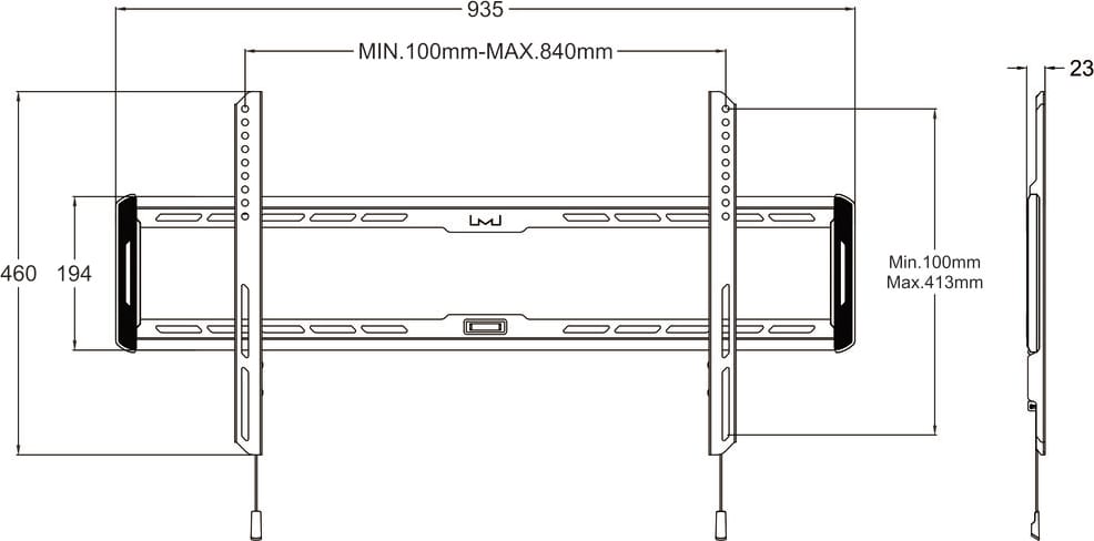 Multibrackets M Universal Wallmount Fixed Large 40&Quot; - 85 (Mb1015) 4 Multibrackets M Universal Wallmount Fixed Large 40&Quot; - 85 (Mb1015) - Image 4