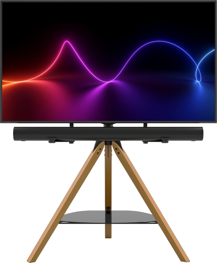 Avf Hoxton Sound Freestanding Tv + Soundbar Tripod - Light Wood (Fslk1001Hoxlwb) - Image 6
