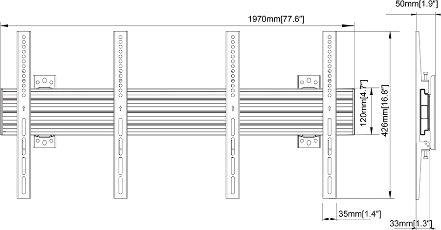 Multibrackets M Wallmount Pro Mbw2U Fixed Black (Mb4009) 3 Multibrackets M Wallmount Pro Mbw2U Fixed Black (Mb4009) - Image 3