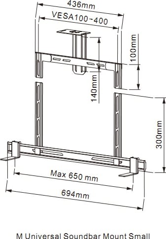 Multibrackets M Universal Soundbar Mount And Camera Holder Small (Mb2869) 4 Multibrackets M Universal Soundbar Mount And Camera Holder Small (Mb2869) - Image 4