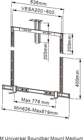 Multibrackets M Universal Soundbar Mount And Camera Holder Medium (Mb2876) 6 Multibrackets M Universal Soundbar Mount And Camera Holder Medium (Mb2876) - Image 6