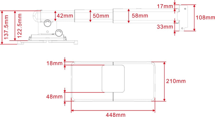Multibrackets M Projector Mount Short Throw Deluxe 300-700 Medium (Mb9833) 6 Multibrackets M Projector Mount Short Throw Deluxe 300-700 Medium (Mb9833) - Image 6
