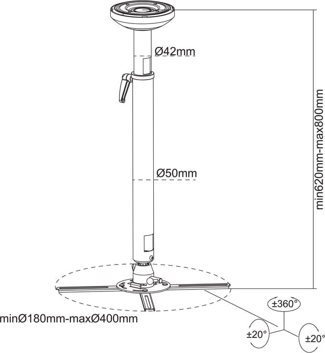 Multibrackets M Projector Mount Hd 620-800Mm (Mb5228) 4 Multibrackets M Projector Mount Hd 620-800Mm (Mb5228) - Image 4