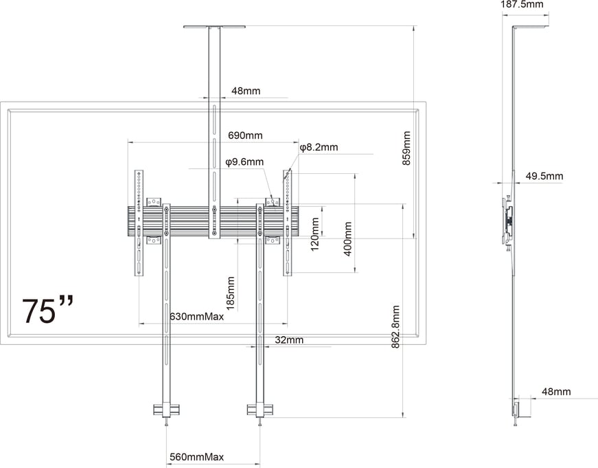 Multibrackets M Pro Series - Collaboration - Wallmount Pro Mbw1U (Mb2840) 3 Multibrackets M Pro Series - Collaboration - Wallmount Pro Mbw1U (Mb2840) - Image 3