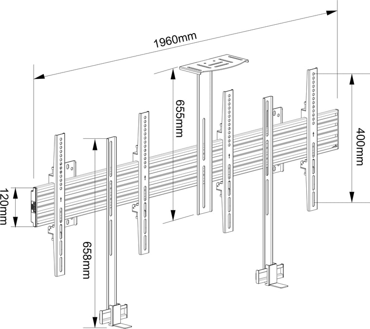 Multibrackets M Pro Series - Collaboration - Side By Side 65&Quot; (Mb6621) 3 Multibrackets M Pro Series - Collaboration - Side By Side 65&Quot; (Mb6621) - Image 3