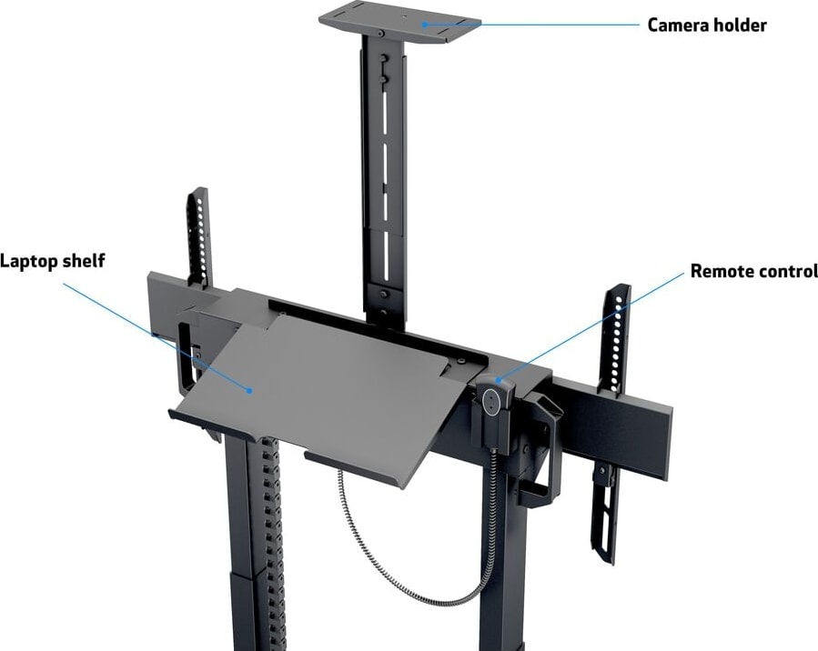 Multibrackets M Motorised Floorstand Incl Cabinet &Amp; Camerashelf 120Kg Black (Mb6775) 5 Multibrackets M Motorised Floorstand Incl Cabinet &Amp; Camerashelf 120Kg Black (Mb6775) - Image 5