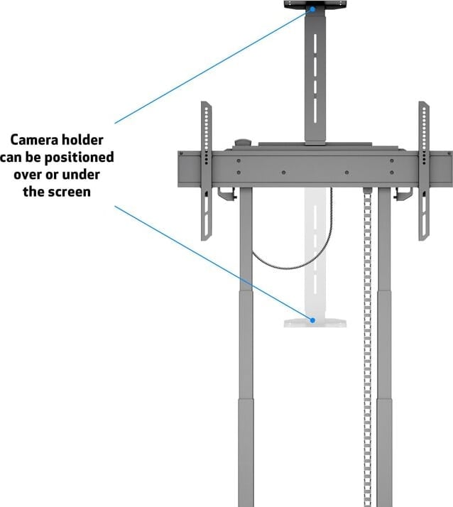 Multibrackets M Motorised Floorstand Incl Cabinet &Amp; Camerashelf 120Kg Black (Mb6775) 4 Multibrackets M Motorised Floorstand Incl Cabinet &Amp; Camerashelf 120Kg Black (Mb6775) - Image 4