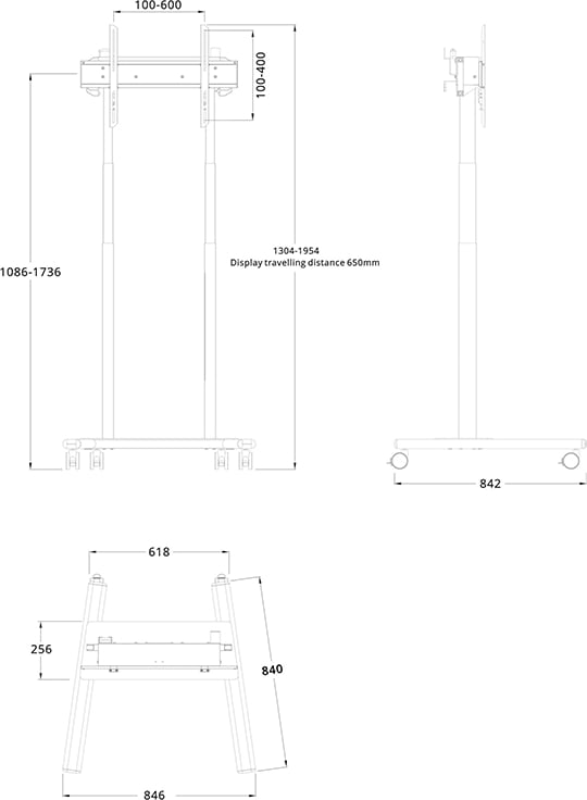 Multibrackets M Motorised Floorstand 60Kg Black (Mb6751) 3 Multibrackets M Motorised Floorstand 60Kg Black (Mb6751) - Image 3