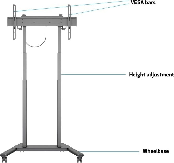 Multibrackets M Motorised Floorstand 60Kg Black (Mb6751) 2 Multibrackets M Motorised Floorstand 60Kg Black (Mb6751) - Image 2