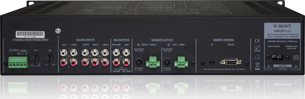 Apart - 2 Zone Integrated Stereo Mixing Amplifier (Concept1) - Image 2