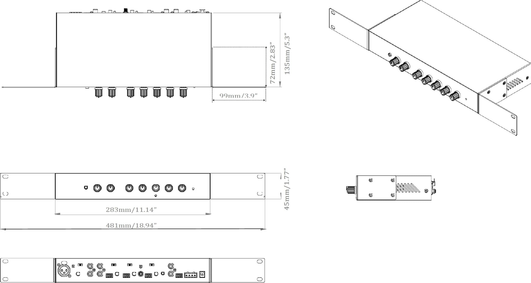 Vision - 2 X 50W Mixer Amplifier 4 Inputs (Av-1900 - 5557274) - Image 6