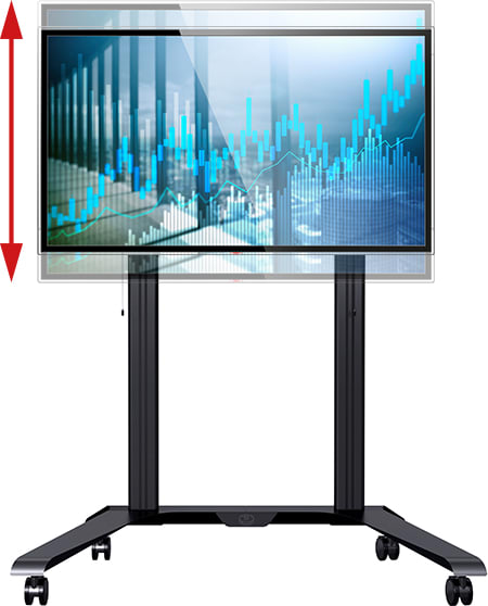Btech - Universal Xl Flat Screen Trolley With Adjustable Height (Bt8565) 3 Btech - Universal Xl Flat Screen Trolley With Adjustable Height (Bt8565) - Image 3