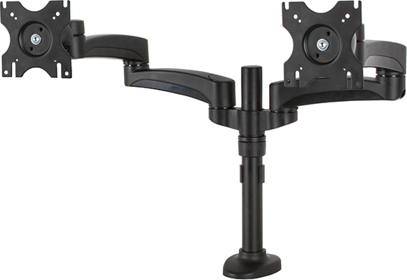 Btech - Twin Screen Desk Mount With Tilt &Amp; Swivel (Bt7374) 1 Btech - Twin Screen Desk Mount With Tilt &Amp; Swivel (Bt7374)