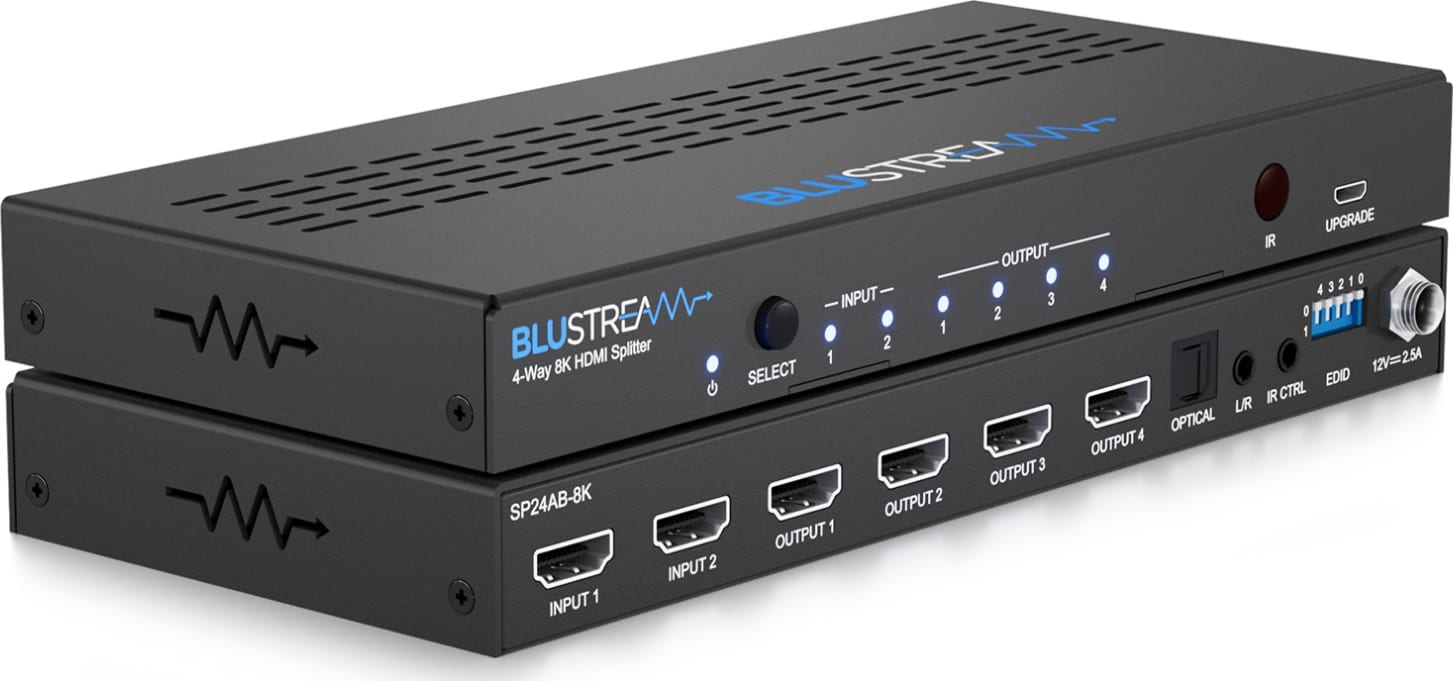 Blustream - 4-Way 8K Hdmi Splitter (Sp24Ab-8K) 2 Blustream - 4-Way 8K Hdmi Splitter (Sp24Ab-8K) - Image 2