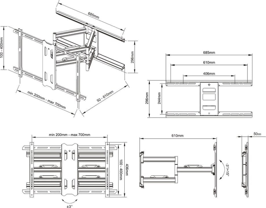 Multibrackets M Vesa Dual Flexarm Outdoor - Screen Size: 55&Quot; - 80&Quot; (Mb6713) 5 Multibrackets M Vesa Dual Flexarm Outdoor - Screen Size: 55&Quot; - 80&Quot; (Mb6713) - Image 5