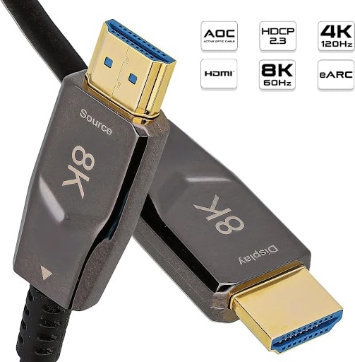 Pxl Hdmi Active Optical Cable Slim Aoc Hdr 48Gbps 8K 60Hz/4K 120Hz - 50M 1 Pxl Hdmi Active Optical Cable Slim Aoc Hdr 48Gbps 8K 60Hz/4K 120Hz - 50M