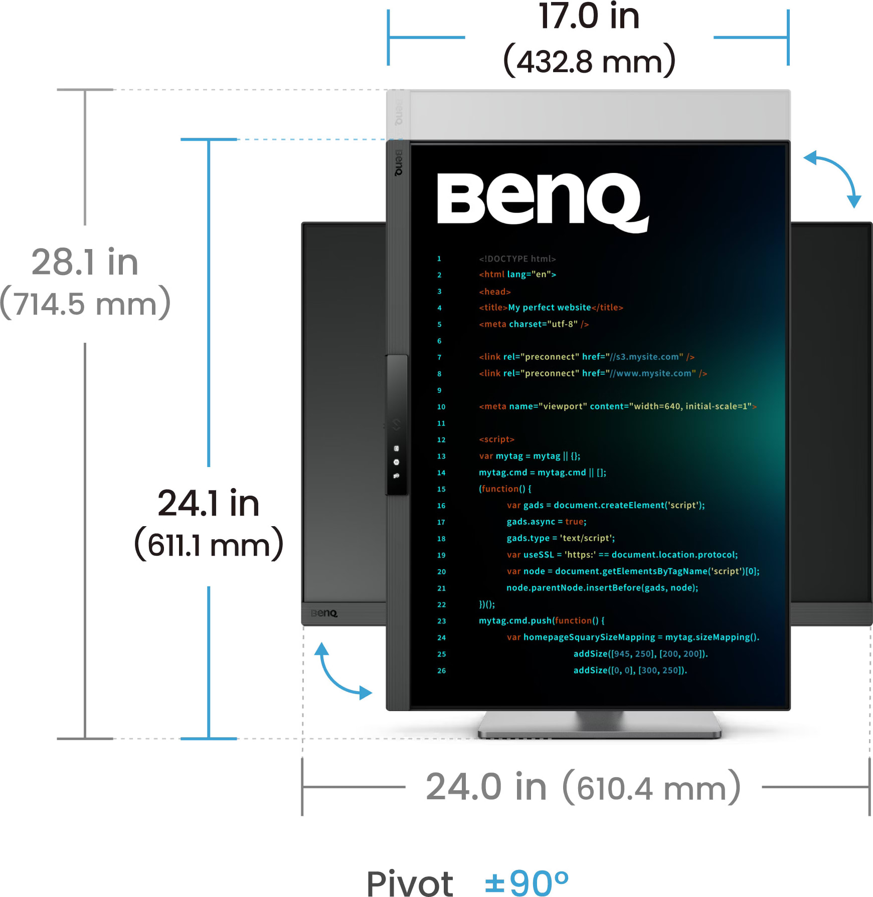 Benq Rd280Ug 28Inch 4K+ 120Hz Programming Monitor 3 Benq Rd280Ug 28Inch 4K+ 120Hz Programming Monitor - Image 3