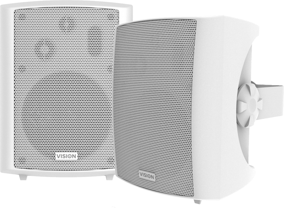 Vision – 5.25inch Pair White Wall Speakers (SP-1800 – 3635038)