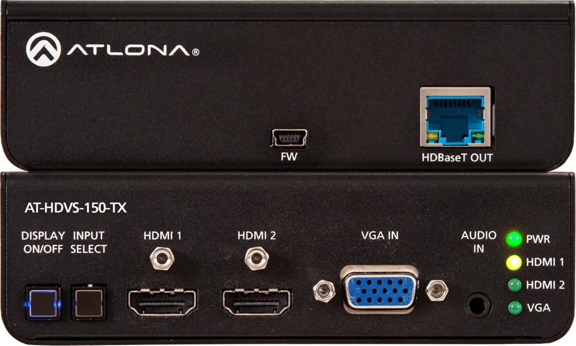 Atlona Technologies Three-Input Switcher for HDMI and VGA Sources with HDBaseT Output (AT-HDVS-150-TX)