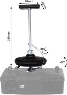 BTech BT881/B Projector Ceiling Mount (Black) &ndash; Black Finish