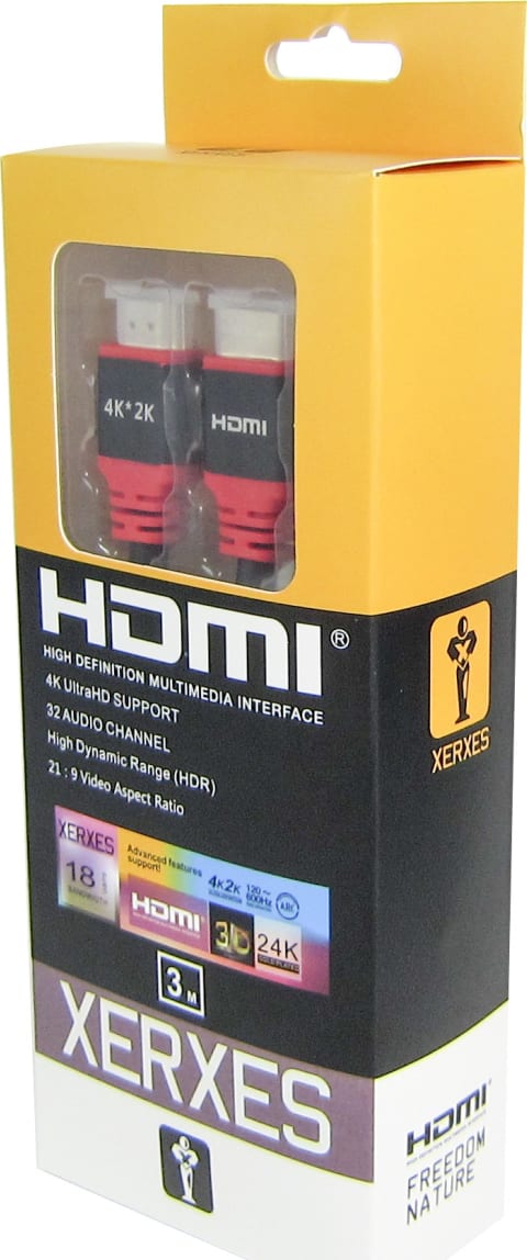 Xerxes - Hdmi Cable (4K Uhd 2160P Support) - 3Mtr 2 Xerxes - Hdmi Cable (4K Uhd 2160P Support) - 3Mtr - Image 2