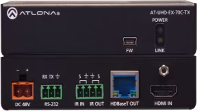 Atlona Technologies 4K UHD HDMI Over HDBaseT Kit with Control and PoE (AT-UHD-EX-70C-KIT)
