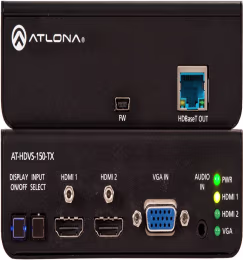 Atlona Technologies Three-Input Switcher for HDMI and VGA Sources with HDBaseT Output (AT-HDVS-150-TX)