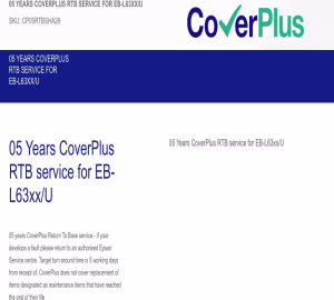 Epson CoverPlus 05 Years RTB service for EB-L63XXU (CP05RTBSHA29)