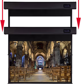 Sapphire Smart Move Two Motor Screens (4:3) 402 x 301.5cm - (SSM400RADV)