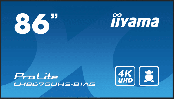 Iiyama 86Inch Prolite Lh8675Uhs-B1Ag Commercial Display