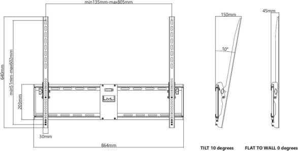 Multibrackets M Universal Tilt Wallmount Black Large (Mb4029) - Image 4