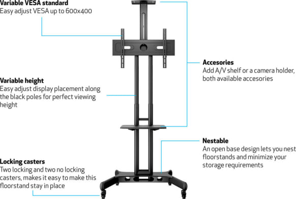 Multibrackets M Public Floorstand Basic 150 Incl Shelf &Amp; Camera Holder (Mb2319) - Image 3