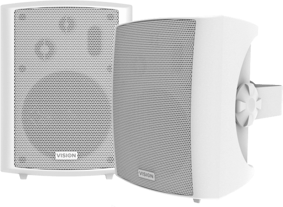 Vision - 5.25Inch Pair White Wall Speakers (Sp-1800 - 3635038)