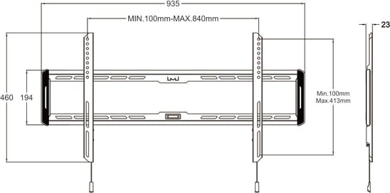 Multibrackets M Universal Wallmount Fixed Large 40&Quot; - 85 (Mb1015) - Image 4
