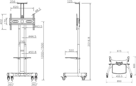 Multibrackets M Public Floorstand Basic 150 Incl Shelf &Amp; Camera Holder (Mb2319) - Image 5