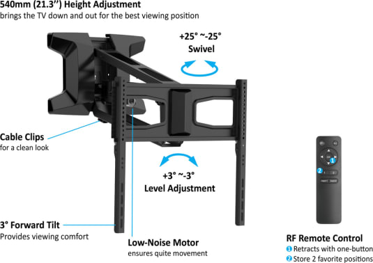 Multibrackets M Motorised Pull Down Full Motion Flexarm 37&Quot;-70&Quot; (Mb9615) - Image 4