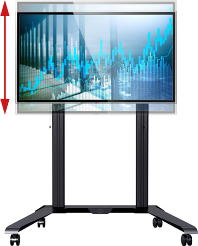 Btech - Universal Xl Flat Screen Trolley With Adjustable Height (Bt8565) - Image 3