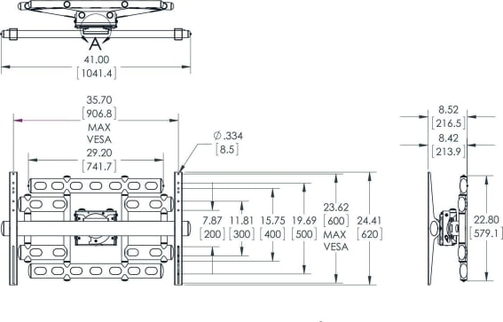Vogels Pfw 6855 Articulating Display Wall Mount - Image 2